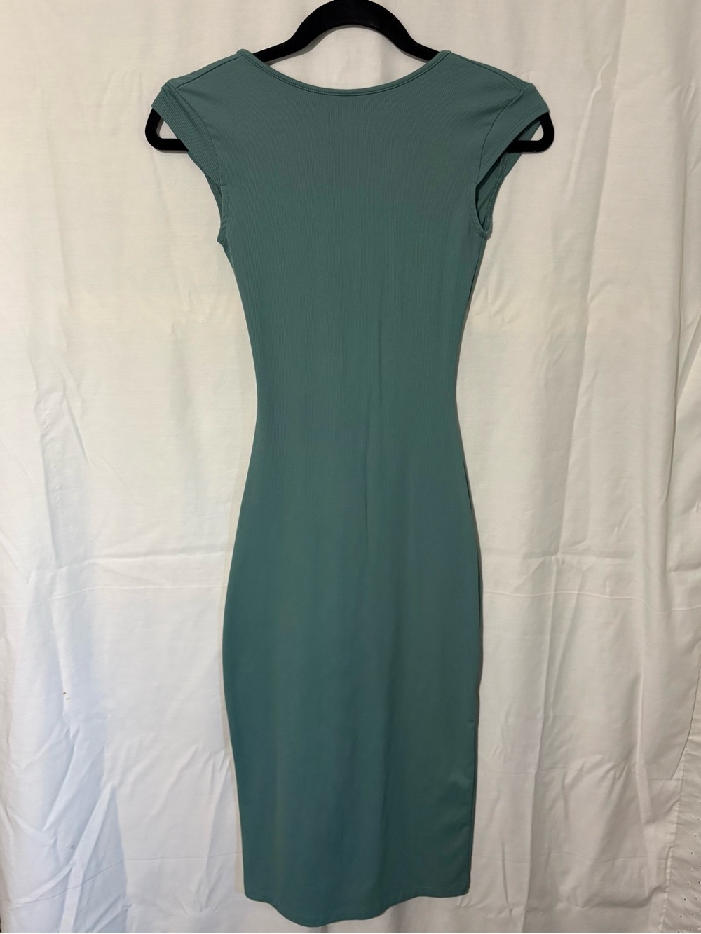 wild fable Teal Cap-Sleeve Midi Dress